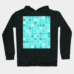 Bright Blue Geometric Circles Pattern Hoodie